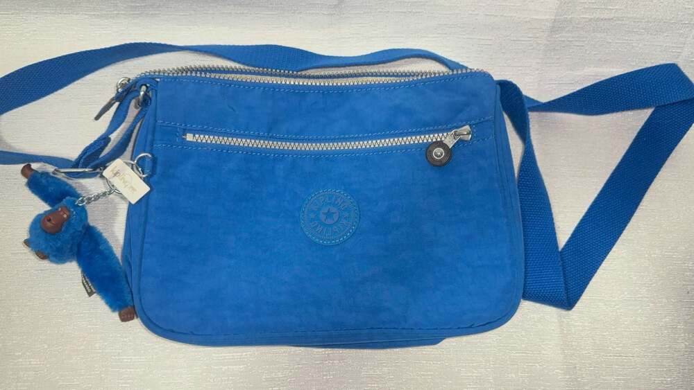 Kipling Abner Women Blue Crossbody Bag Double Zip View 4
